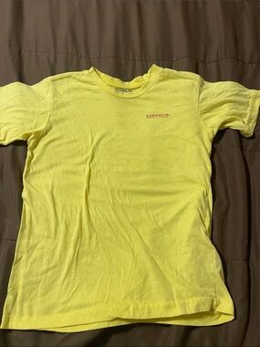 LINCOLN Outfitters Yellow Fishing Crewneck Tee shirt, L 14-16